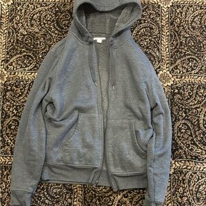 Gray Zip-Up Hoodie